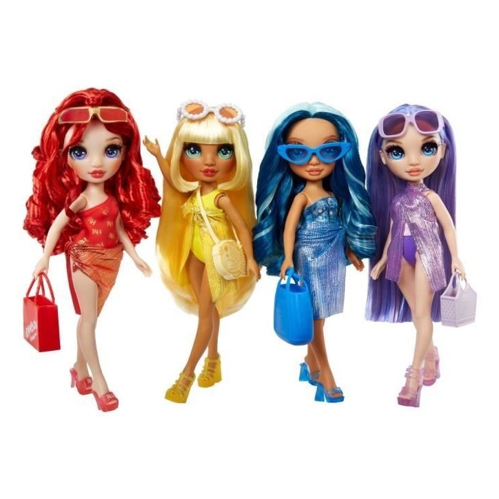 Rainbow High Swim & Style - Poupée mannequin ariculée 27 cm - Sunny (Jaune) - Maillot de bain + Paréo - a partir de 4 ans Rainbow High Swim & Style - Poupée mannequin ariculée 27 cm - Sunny (Jaune) - Maillot de bain + Paréo - a partir de 4 ans