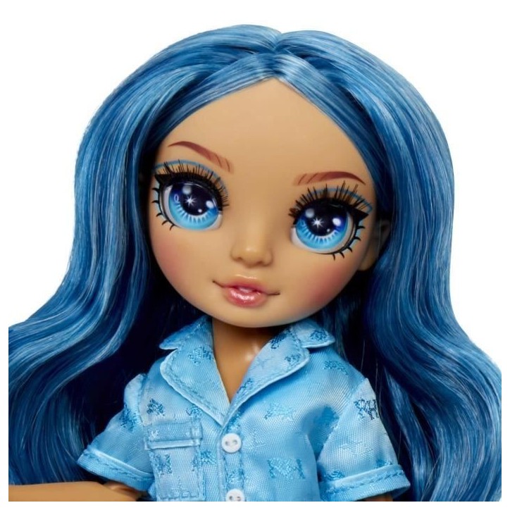 Junior High Pyjama Party - Poupée mannequin articulée 22 cm - Skyler (Bleue) - Nombreux accessoires - a partir de 4 ans