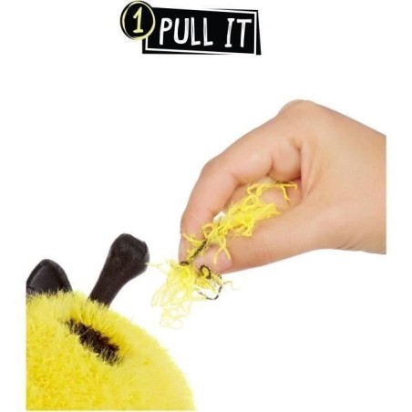 Fluffies Stuffiez - Peluche ASMR a personnaliser - Abeille/Coccinelle - Rembourrage a retirer et découvrir un autre personnage