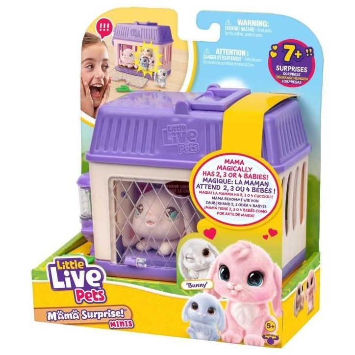Set de jeu - LITTLE LIVE PETS - Mama Surprise Lapins - Bébés inclus - Accessoires personnalisables Set de jeu - LITTLE LIVE PETS - Mama Surprise Lapins - Bébés inclus - Accessoires personnalisables
