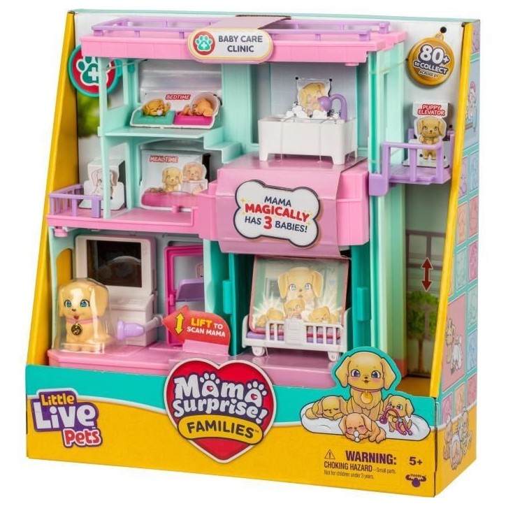 Clinique vétérinaire - LITTLE LIVE PETS - Mama Surprise - Accessoires inclus - Naissance magique Clinique vétérinaire - LITTLE LIVE PETS - Mama Surprise - Accessoires inclus - Naissance magique