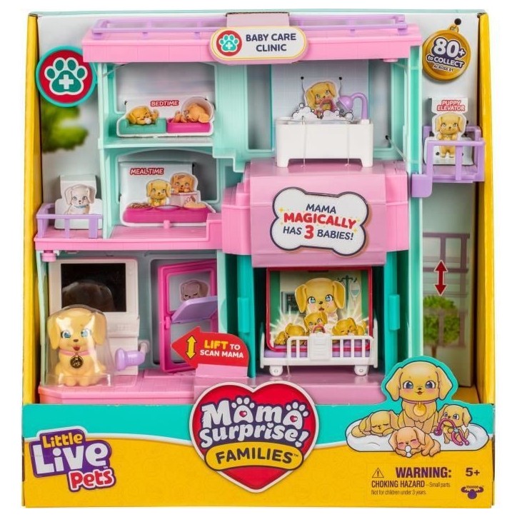 Clinique vétérinaire - LITTLE LIVE PETS - Mama Surprise - Accessoires inclus - Naissance magique Clinique vétérinaire - LITTLE LIVE PETS - Mama Surprise - Accessoires inclus - Naissance magique