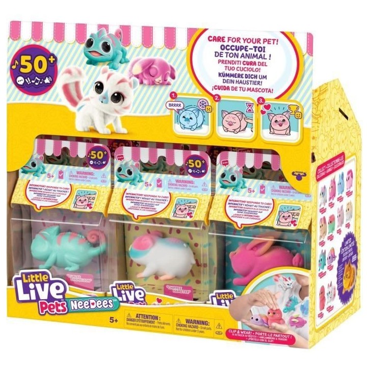 Needes - LITTLE LIVE PETS - Série 2 - Animaux éléctroniques - Boîte de 9 modeles aléatoires