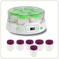 Yaourtiere LITTLE BALANCE - Capacité 7 pots de 190ml + 6 pots additionnels - Programmable jusqu'a 14h - 20W