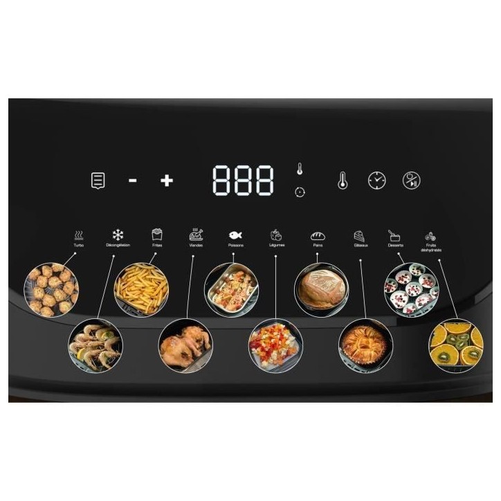 Friteuse sans huile LITTLE BALANCE - Crousty Light XL - Capacité 7L - Jusqu'a 1,3kg de frites - 10 programmes de cuisson - 1600 Friteuse sans huile LITTLE BALANCE - Crousty Light XL - Capacité 7L - Jusqu'a 1,3kg de frites - 10 programmes de cuisson - 1600