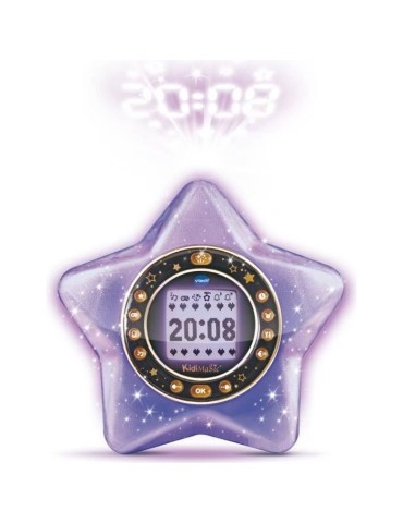 Réveil KidiMagic Starlight Violet - VTECH - 6 a 12 ans - Projection animée - 9 en 1