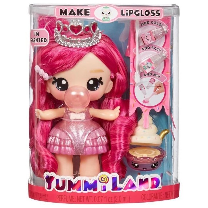 Yummiland - Grande poupée 25 cm a coiffer et câliner - Animal de compagnie + baumes a levre parfumé - Bianca - Des 4ans Yummiland - Grande poupée 25 cm a coiffer et câliner - Animal de compagnie + baumes a levre parfumé - Bianca - Des 4ans