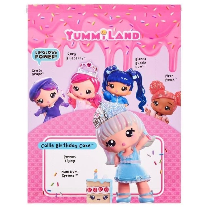 Yummiland - Grande poupée 25 cm a coiffer et câliner - Animal de compagnie + baumes a levre parfumé - Callie - Des 4ans Yummiland - Grande poupée 25 cm a coiffer et câliner - Animal de compagnie + baumes a levre parfumé - Callie - Des 4ans