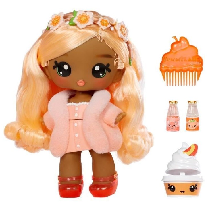 Yummiland - Grande poupée 25 cm a coiffer et câliner - Animal de compagnie + baumes a levre parfumé - Pia - Des 4ans Yummiland - Grande poupée 25 cm a coiffer et câliner - Animal de compagnie + baumes a levre parfumé - Pia - Des 4ans