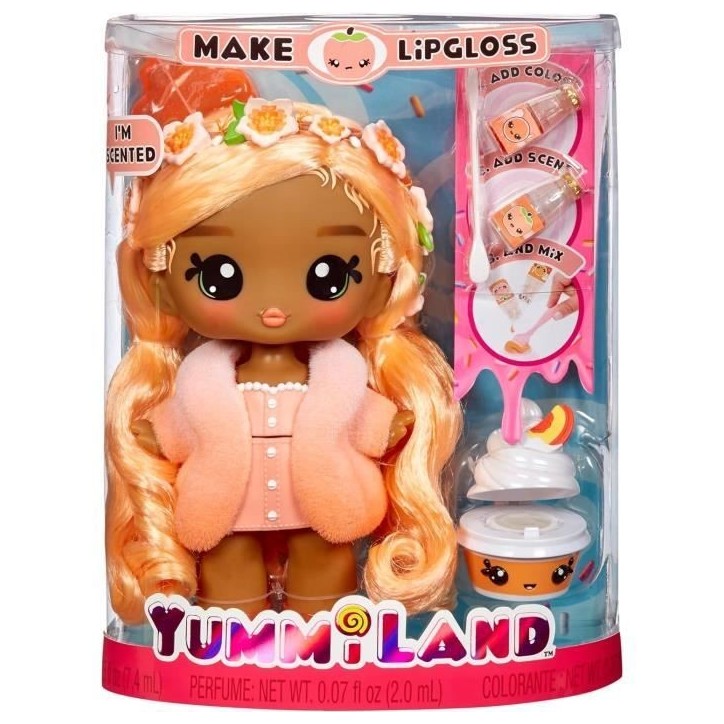 Yummiland - Grande poupée 25 cm a coiffer et câliner - Animal de compagnie + baumes a levre parfumé - Pia - Des 4ans Yummiland - Grande poupée 25 cm a coiffer et câliner - Animal de compagnie + baumes a levre parfumé - Pia - Des 4ans