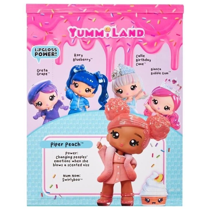 Yummiland - Grande poupée 25 cm a coiffer et câliner - Animal de compagnie + baumes a levre parfumé - Pia - Des 4ans Yummiland - Grande poupée 25 cm a coiffer et câliner - Animal de compagnie + baumes a levre parfumé - Pia - Des 4ans