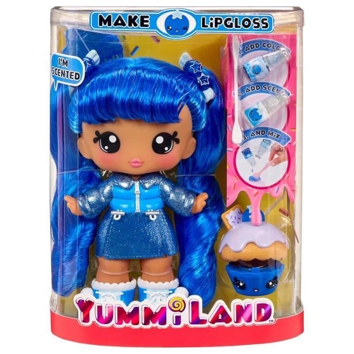 Yummiland - Grande poupée 25 cm a coiffer et câliner - Animal de compagnie + baumes a levre parfumé - Rory - Des 4ans Yummiland - Grande poupée 25 cm a coiffer et câliner - Animal de compagnie + baumes a levre parfumé - Rory - Des 4ans