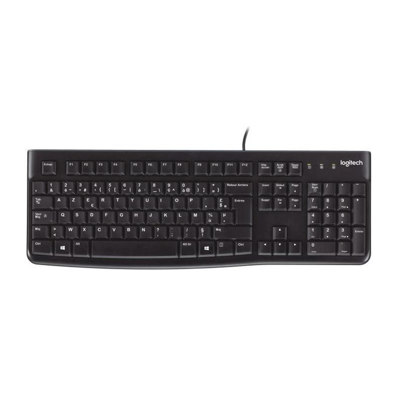 Clavier - Filaire - Logitech - K120 Business - AZERTY - Noir Clavier - Filaire - Logitech - K120 Business - AZERTY - Noir