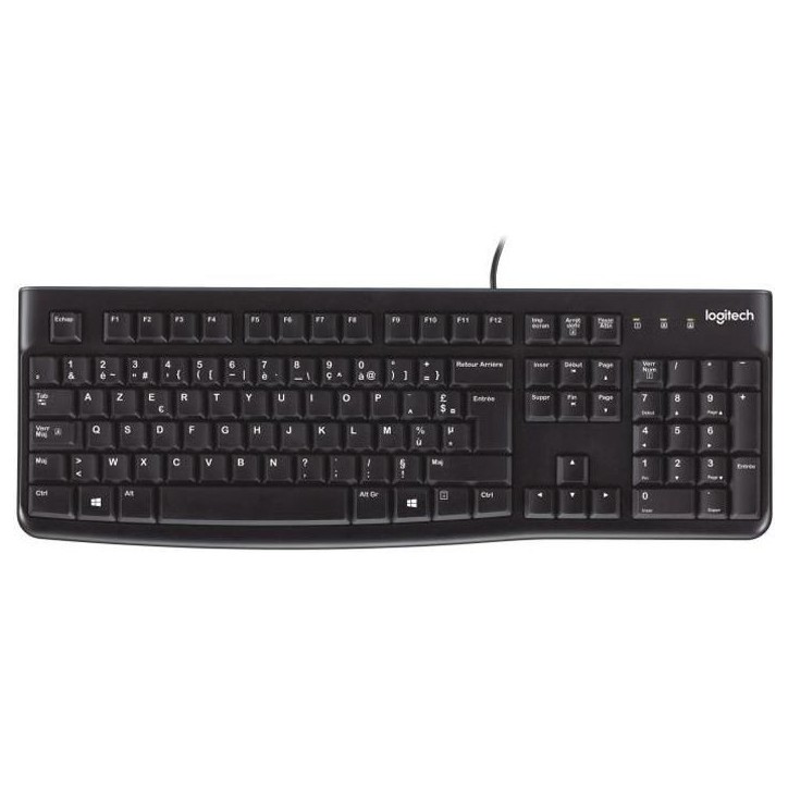 Clavier - Filaire - Logitech - K120 Business - AZERTY - Noir Clavier - Filaire - Logitech - K120 Business - AZERTY - Noir