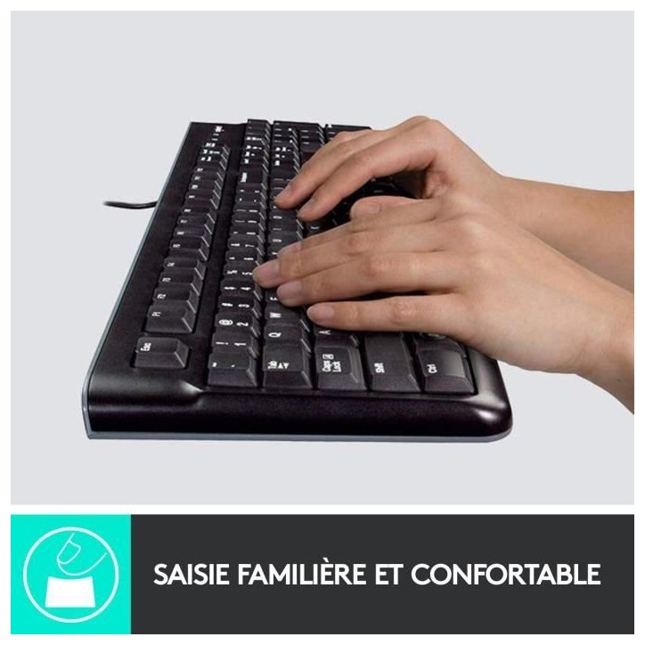 Clavier - Filaire - Logitech - K120 Business - AZERTY - Noir Clavier - Filaire - Logitech - K120 Business - AZERTY - Noir