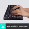 Clavier - Filaire - Logitech - K120 Business - AZERTY - Noir