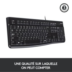 Clavier - Filaire - Logitech - K120 Business - AZERTY - Noir
