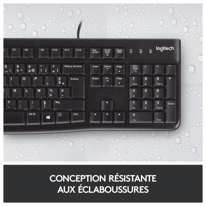 Clavier - Filaire - Logitech - K120 Business - AZERTY - Noir Clavier - Filaire - Logitech - K120 Business - AZERTY - Noir