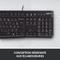 Clavier - Filaire - Logitech - K120 Business - AZERTY - Noir