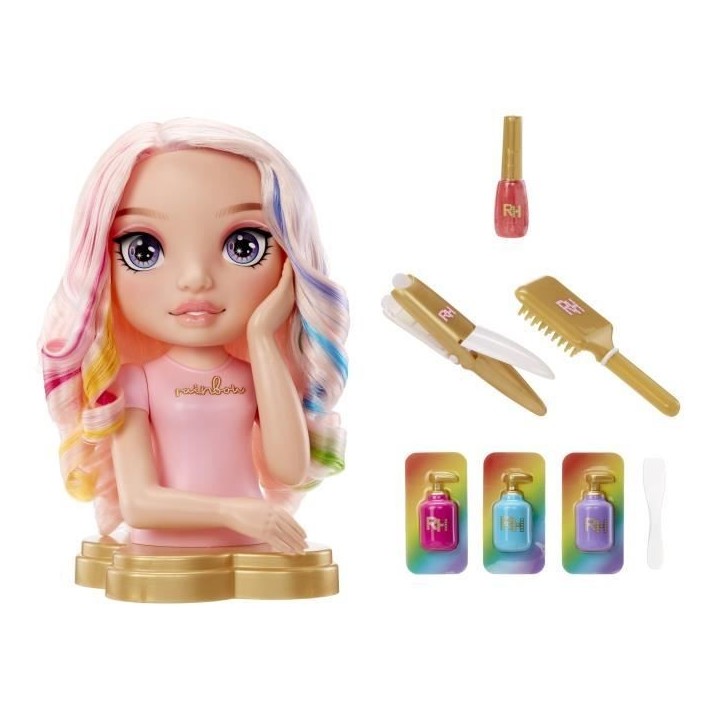 Rainbow High - Tete a coiffer Bella - 33cm - Colore ongles et cheveux - Des 4 ans
