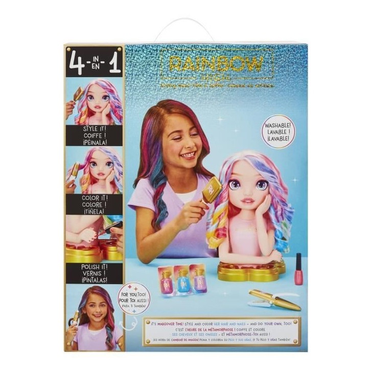 Rainbow High - Tete a coiffer Bella - 33cm - Colore ongles et cheveux - Des 4 ans