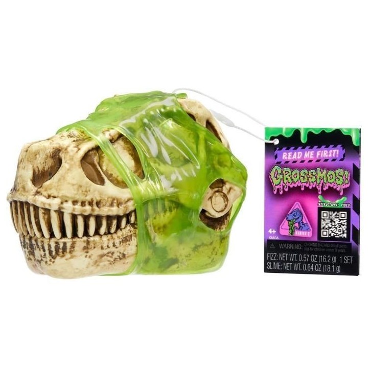 GrossMos - Tete de dinosaure géante - Découvre tes mini dinosaures dans le slime - 4 modeles a collectionner - Aléatoire GrossMos - Tete de dinosaure géante - Découvre tes mini dinosaures dans le slime - 4 modeles a collectionner - Aléatoire