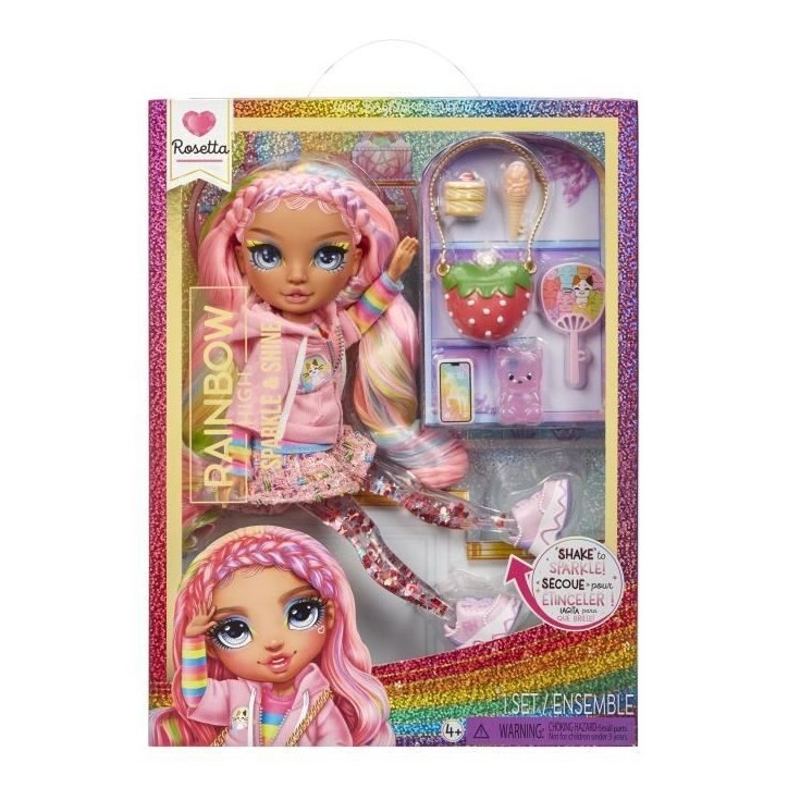 Rainbow High - Sparkle & Shine - Poupée mannequin de 27cm - Rose - Jambes avec liquide pailletés - Des 4ans Rainbow High - Sparkle & Shine - Poupée mannequin de 27cm - Rose - Jambes avec liquide pailletés - Des 4ans