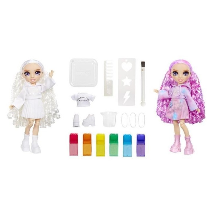 Rainbow High - Water Color - 1 poupée mannequin (Violet) de 27cm - 2 tenues et accessoires a personnaliser - Colore tes cheveux Rainbow High - Water Color - 1 poupée mannequin (Violet) de 27cm - 2 tenues et accessoires a personnaliser - Colore tes cheveux