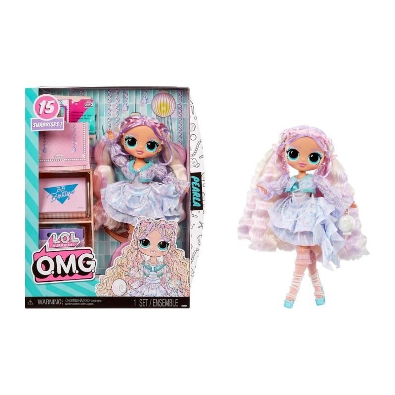 L.O.L. Surprise OMG - Poupée mannequin 24cm - Pearl - accessoires inc L.O.L. Surprise OMG - Poupée mannequin 24cm - Pearl - accessoires inc
