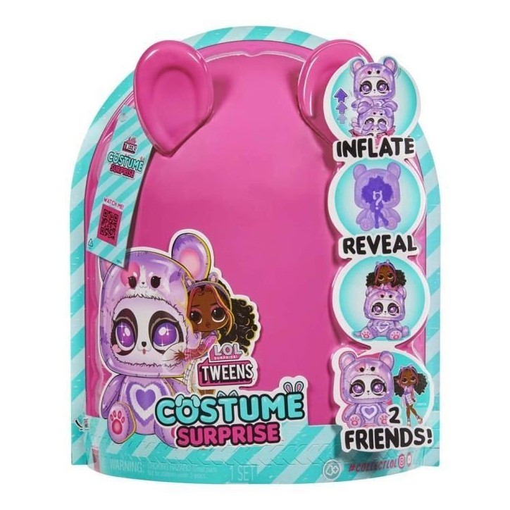L.O.L. Surprise - Poupée Tweens Costume - Houps Cutie - Poupée de 17cm + animal gonflable - Surprise a découvrir - 4 modeles L.O.L. Surprise - Poupée Tweens Costume - Houps Cutie - Poupée de 17cm + animal gonflable - Surprise a découvrir - 4 modeles