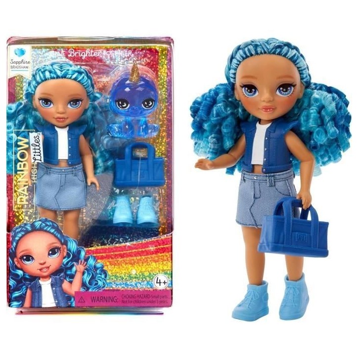 Rainbow High Littles - Poupée 15cm + animal de compagnie - Bleu - Des 4ans Rainbow High Littles - Poupée 15cm + animal de compagnie - Bleu - Des 4ans
