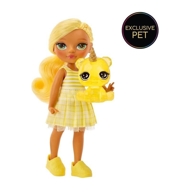 Rainbow High Littles - Poupée 15cm + animal de compagnie - Jaune - De Rainbow High Littles - Poupée 15cm + animal de compagnie - Jaune - De