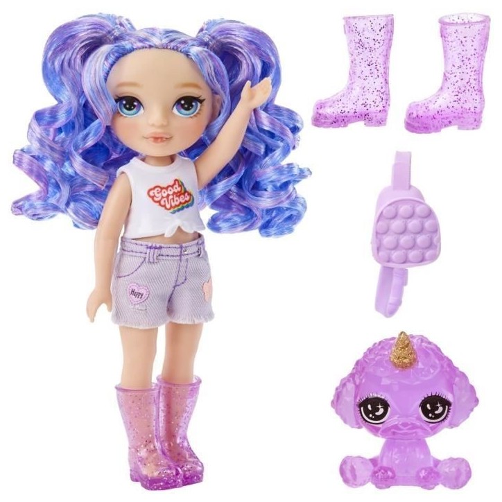 Rainbow High Littles - Poupée 15cm + animal de compagnie - Violet - Des 4ans Rainbow High Littles - Poupée 15cm + animal de compagnie - Violet - Des 4ans