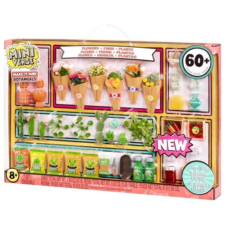 MGA Miniverse - Botanicals - Jeu Créatif - Mini plantes - Loisirs créatif et décoratif en résine - Non Comestible - 8 ans et MGA Miniverse - Botanicals - Jeu Créatif - Mini plantes - Loisirs créatif et décoratif en résine - Non Comestible - 8 ans et