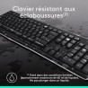 Ensemble Clavier Souris - Sans fil - Logitech - MK270 - AZERTY - Noir