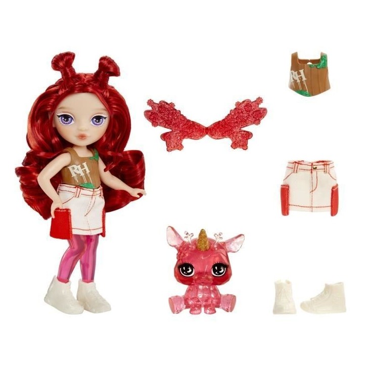 Rainbow High Littles Rainbow Fantasy Fairies Doll- Apple (Red)