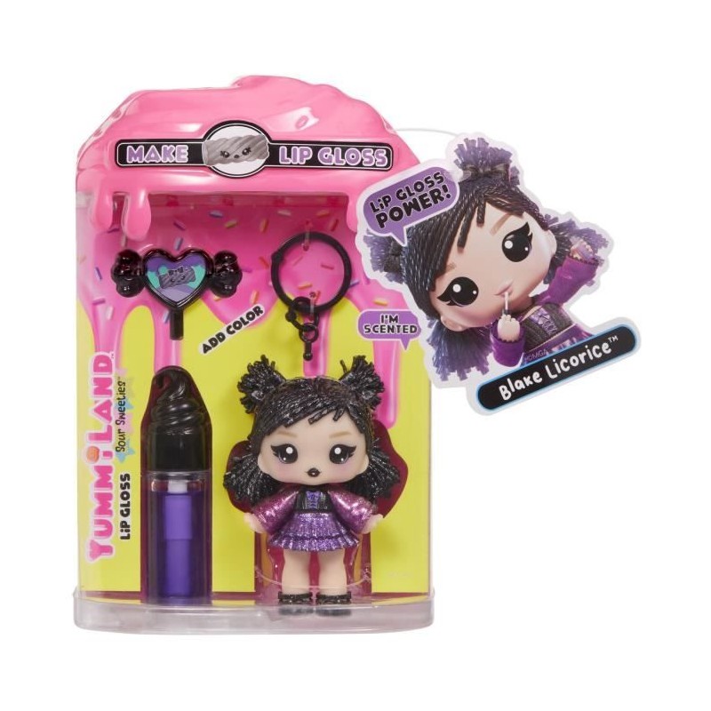 Yummiland Lip Gloss Doll Sour Sweeties - Blake Licorice Yummiland Lip Gloss Doll Sour Sweeties - Blake Licorice