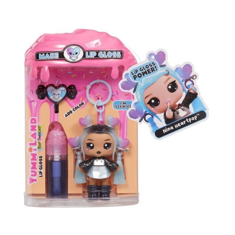 Yummiland Lip Gloss Doll Sour Sweeties - Nina Heartpop Yummiland Lip Gloss Doll Sour Sweeties - Nina Heartpop