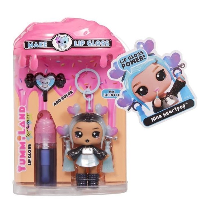 Yummiland Lip Gloss Doll Sour Sweeties - Nina Heartpop Yummiland Lip Gloss Doll Sour Sweeties - Nina Heartpop