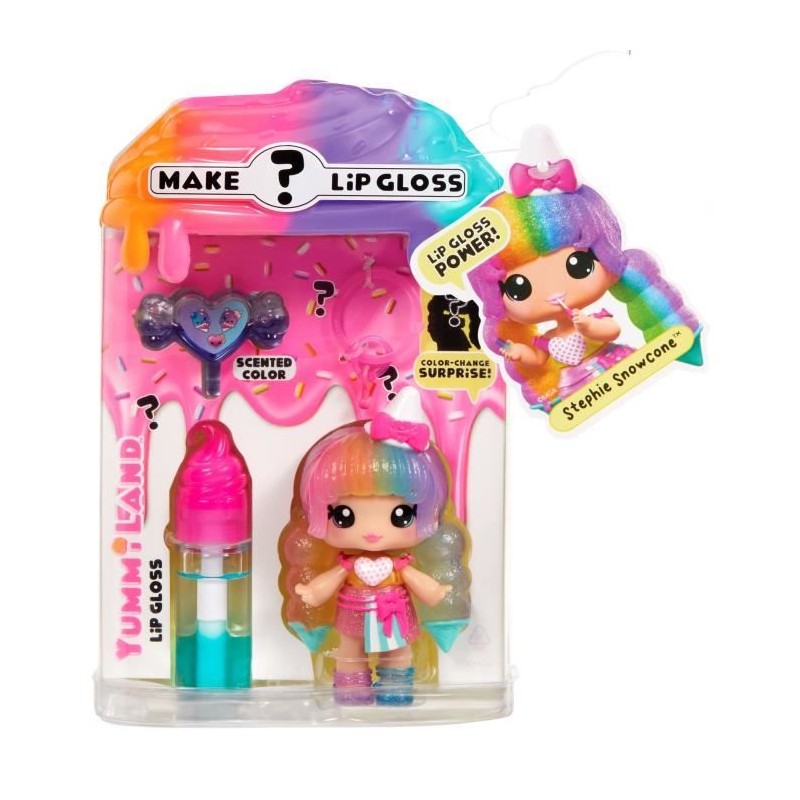 Yummiland Lip Gloss Doll - Color Change Combo- Stephie Snowcone Yummiland Lip Gloss Doll - Color Change Combo- Stephie Snowcone