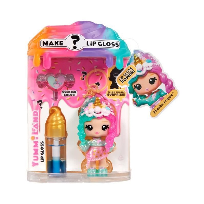 Yummiland Lip Gloss Doll - Color Change Combo - Phoebe Frappe Yummiland Lip Gloss Doll - Color Change Combo - Phoebe Frappe