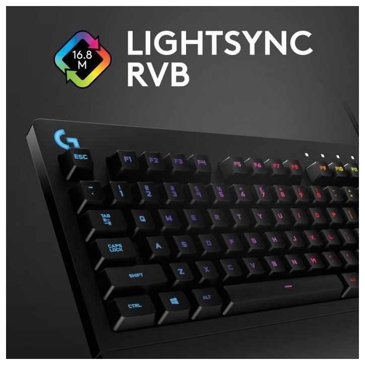 Clavier gamer - Filaire - Logitech G - G213 Prodigy - AZERTY - USB - Noir Clavier gamer - Filaire - Logitech G - G213 Prodigy - AZERTY - USB - Noir