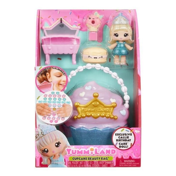 Yummiland Beauty Bag Playset + Lip Gloss Doll - Cupcake Beauty Bag Yummiland Beauty Bag Playset + Lip Gloss Doll - Cupcake Beauty Bag