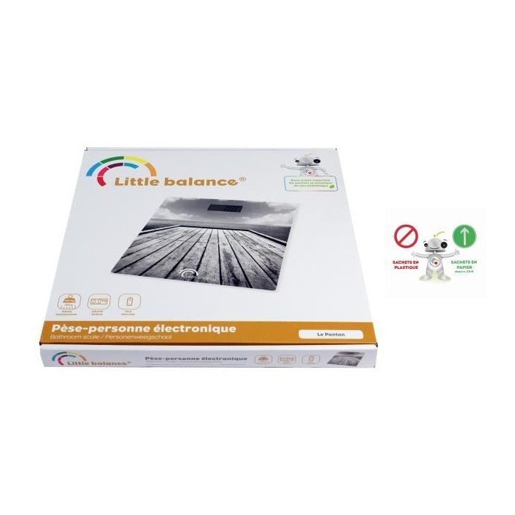 LITTLE BALANCE 8107 Paysage, Pese-personne, balance électronique, 180 kg / 100 g, Design Ponton LITTLE BALANCE 8107 Paysage, Pese-personne, balance électronique, 180 kg / 100 g, Design Ponton