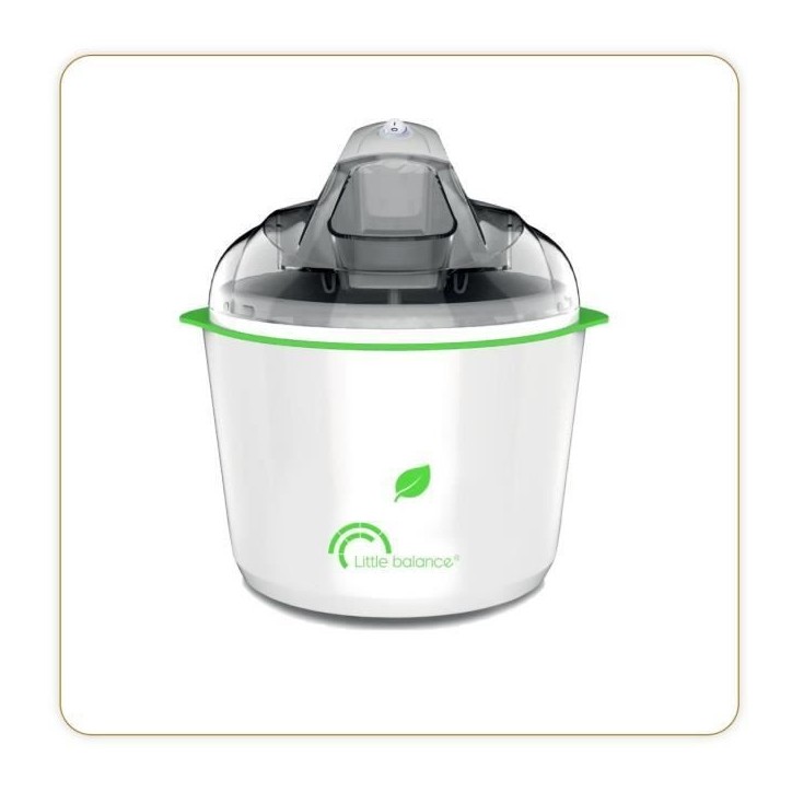 Sorbetiere LITTLE BALANCE - Happy Sorbets - Capacité 1,5L - Préparation rapide: 30min - 12W