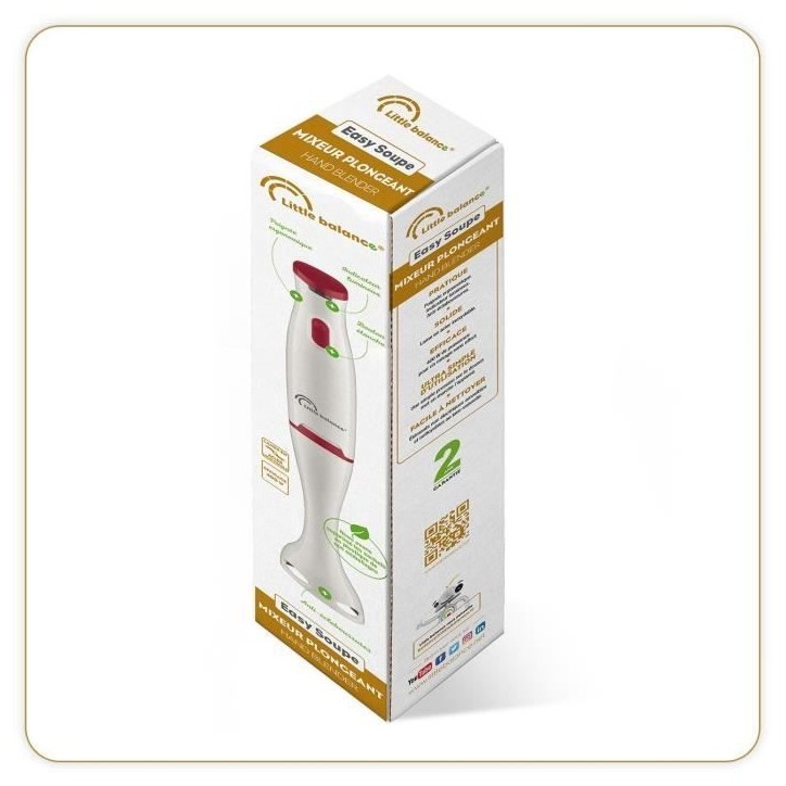Mixeur plongeant LITTLE BALANCE Easy Soupe - soupes, smoothies, sauces, compotes - Anti-éclaboussures Mixeur plongeant LITTLE BALANCE Easy Soupe - soupes, smoothies, sauces, compotes - Anti-éclaboussures
