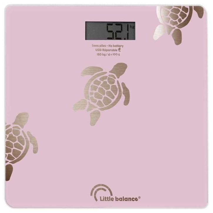 Pese-personne - LITTLE BALANCE - 8729 - Tortues gold métallisées - USB-réparable - 180 kg / 100 g - Rose Pese-personne - LITTLE BALANCE - 8729 - Tortues gold métallisées - USB-réparable - 180 kg / 100 g - Rose