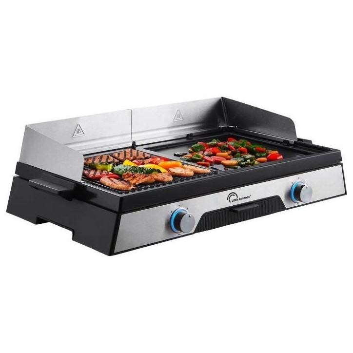 Plancha électrique LITTLE BALANCE - 8735 - Surface cuisson 50x30cm - Revetement microcéramique sans PFAS - 2200W Plancha électrique LITTLE BALANCE - 8735 - Surface cuisson 50x30cm - Revetement microcéramique sans PFAS - 2200W