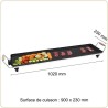 Plancha électrique LITTLE BALANCE - Wood 90 - Surface cuisson 90x23cm