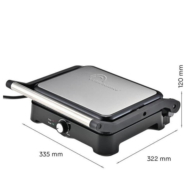Grill LITTLE BALANCE - Speed Grill - Surface Cuisson 29x23cm - Ouverture 180°C - Jusqu'a 230°C - 2000W Grill LITTLE BALANCE - Speed Grill - Surface Cuisson 29x23cm - Ouverture 180°C - Jusqu'a 230°C - 2000W